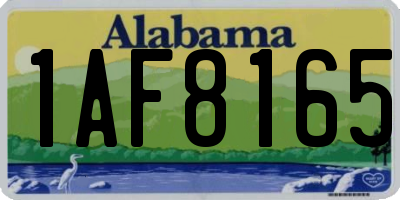 AL license plate 1AF8165