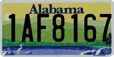 AL license plate 1AF8167