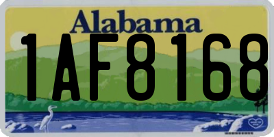 AL license plate 1AF8168