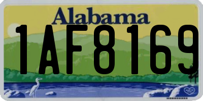 AL license plate 1AF8169