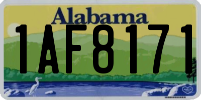 AL license plate 1AF8171