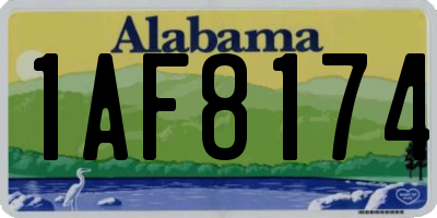 AL license plate 1AF8174