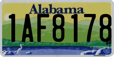 AL license plate 1AF8178