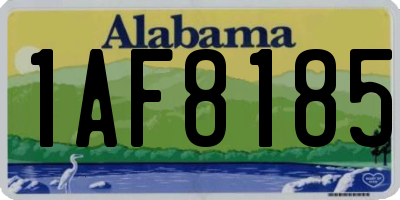 AL license plate 1AF8185