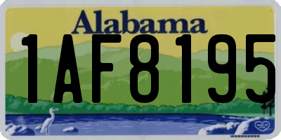 AL license plate 1AF8195