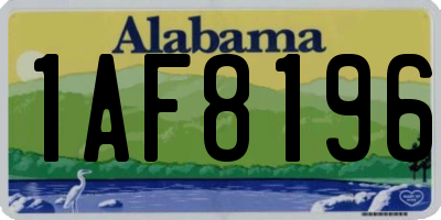AL license plate 1AF8196
