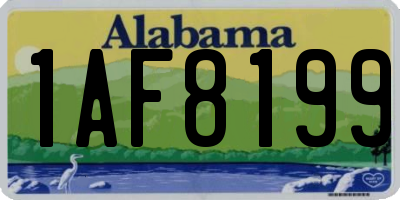 AL license plate 1AF8199