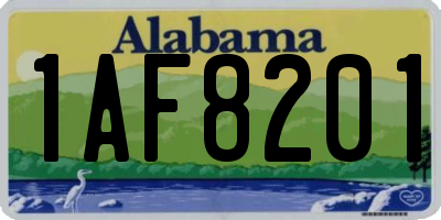 AL license plate 1AF8201