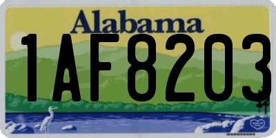 AL license plate 1AF8203