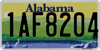 AL license plate 1AF8204