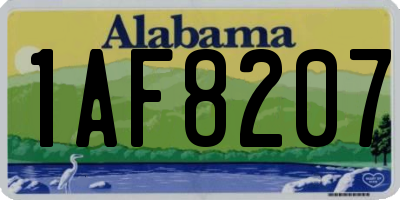 AL license plate 1AF8207