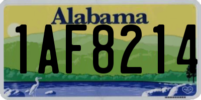 AL license plate 1AF8214