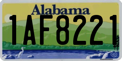AL license plate 1AF8221
