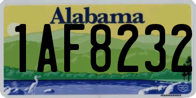 AL license plate 1AF8232