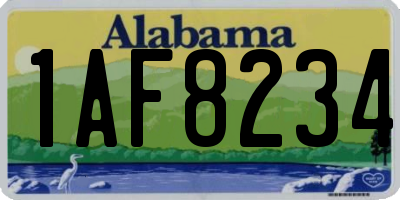 AL license plate 1AF8234