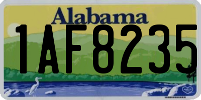 AL license plate 1AF8235