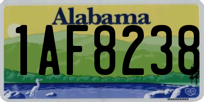 AL license plate 1AF8238