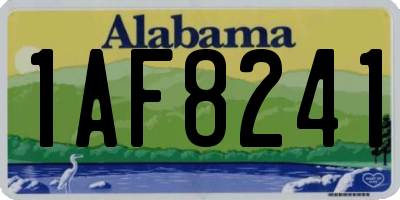 AL license plate 1AF8241
