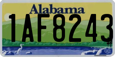 AL license plate 1AF8243