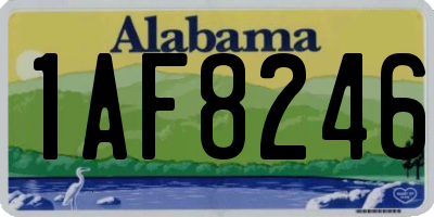 AL license plate 1AF8246