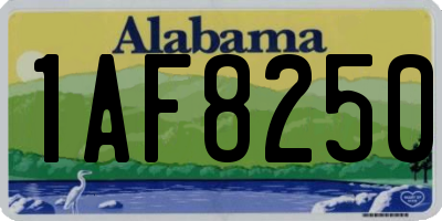 AL license plate 1AF8250