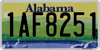 AL license plate 1AF8251