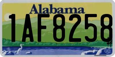 AL license plate 1AF8258