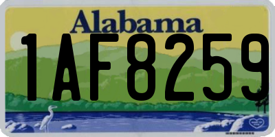 AL license plate 1AF8259