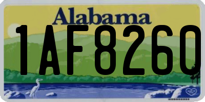 AL license plate 1AF8260