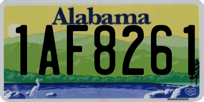 AL license plate 1AF8261
