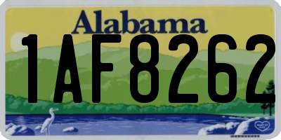 AL license plate 1AF8262