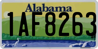 AL license plate 1AF8263