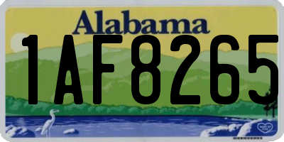 AL license plate 1AF8265