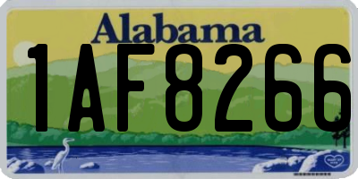 AL license plate 1AF8266