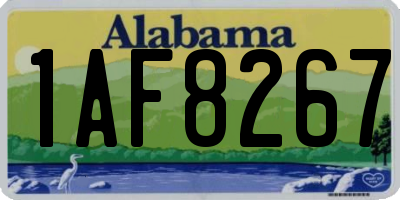 AL license plate 1AF8267