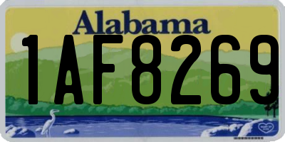AL license plate 1AF8269