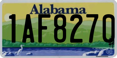 AL license plate 1AF8270