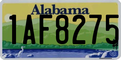 AL license plate 1AF8275