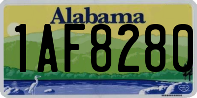 AL license plate 1AF8280