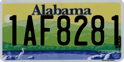 AL license plate 1AF8281