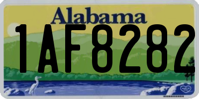 AL license plate 1AF8282