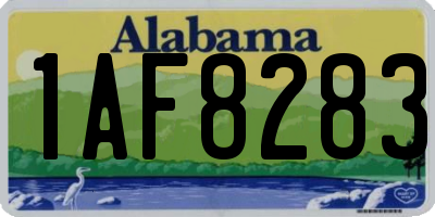 AL license plate 1AF8283