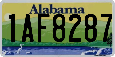 AL license plate 1AF8287