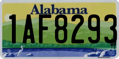AL license plate 1AF8293