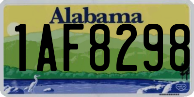 AL license plate 1AF8298