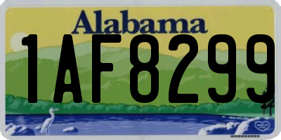 AL license plate 1AF8299