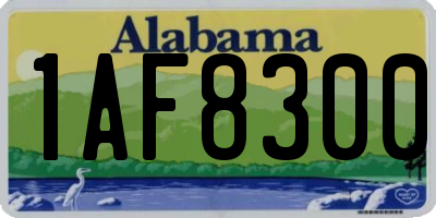 AL license plate 1AF8300