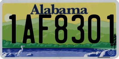 AL license plate 1AF8301