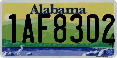 AL license plate 1AF8302