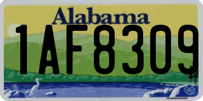 AL license plate 1AF8309